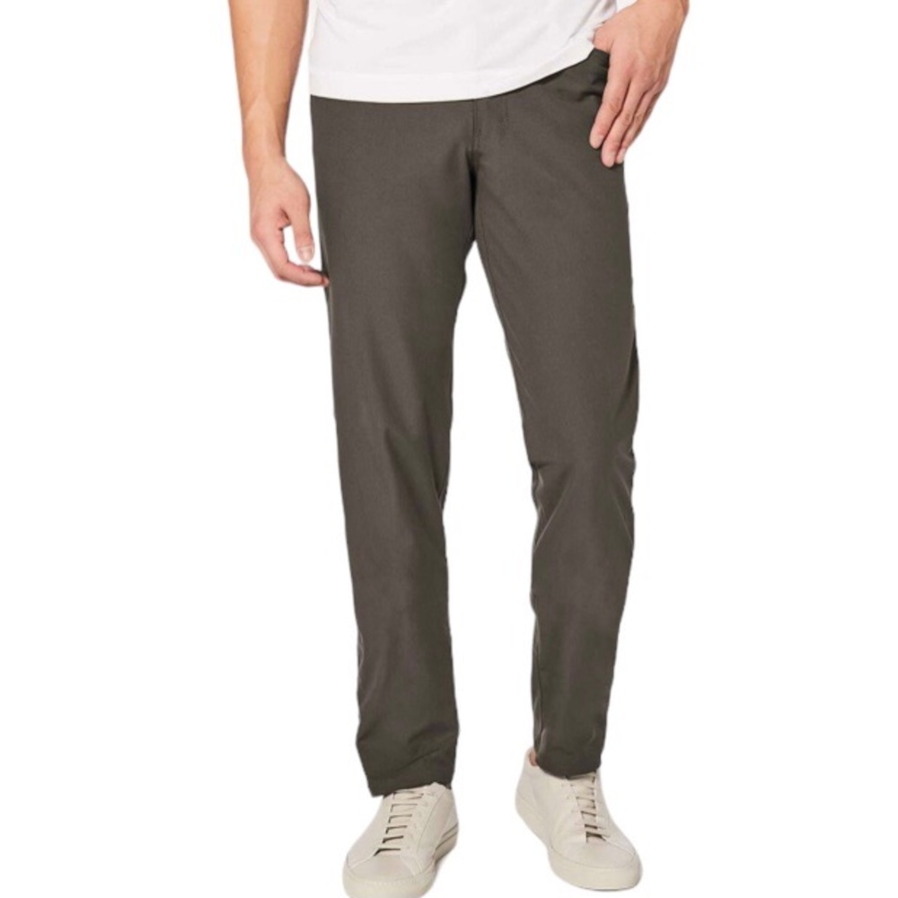 Lululemon ABC Pant Classic Stoney Khaki Tech Pants Reflective Men's 34 Waist